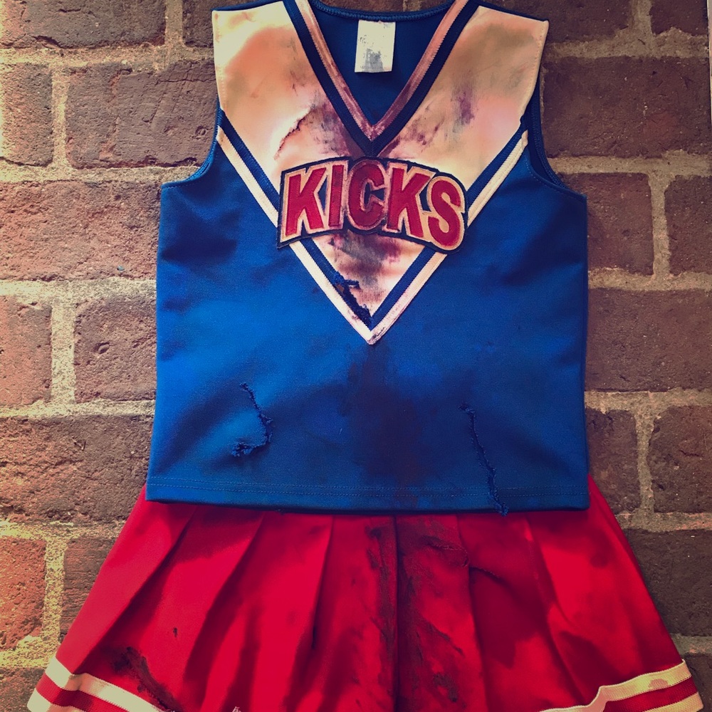 Girls Zombie Cheerleader Costume, Size 8/10